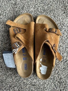 Birkenstock Zurich Mink Suede Sandals 39
